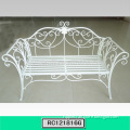 Pure White Garden Furnitures Metal Park Bench Garden Chair for Sale